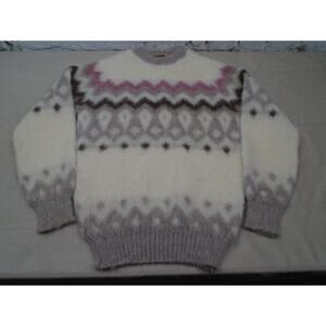 Icelandic By GE-KA Wool Sweater Pullover Size Large Made in England “Read”